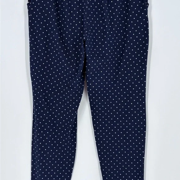 Lauren Ralph Lauren Women's Navy White Polka Dot Long Sleeve and Pants PJ Set - Picture 13 of 16